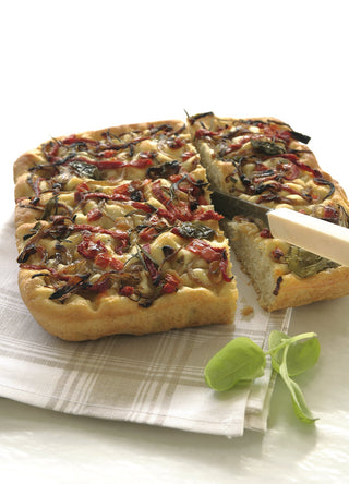 Focaccia με πιπεριές και μαστίχα
