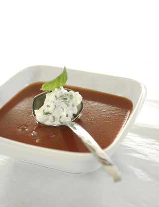 Ζεστή ντοματόσουπα με γιαούρτι και μαστίχα -  mastihashop