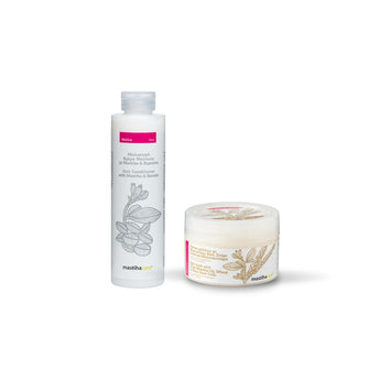 Conditioning Cream with Mastiha and Keratin 250ml and Hair Mask with Chios Mastiha Oil, Wheat and Plant Stem Cells 250ml