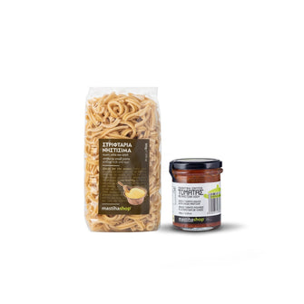 Casarecce Small Pasta 500g and Spicy Tomato Sauce with Mastiha 180g