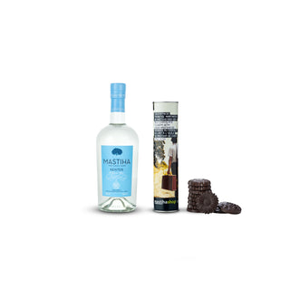 Mastiha Liqueur KENTOS 500ml & Milk Chocolate Flowers with Mastiha Oil 275g