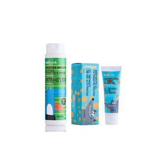 Shampoo and Bath with Mastiha and Cotton for Kids (+3) 300ml and Gel Toothpaste for Kids (3+) with Mastiha 50ml, -50%