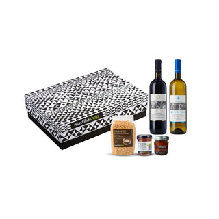 Gift Box with Wines, Chios Trachanas & Savory Snacks