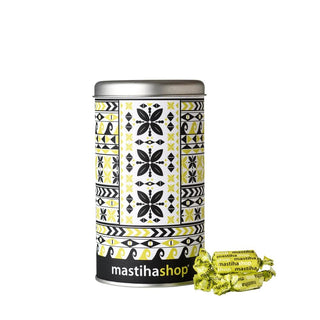 Καραμέλες Toffee με Μαστιχέλαιο Χίου σε Μεταλλική Συσκευασία Δώρου 250g - mastihashop - ΖΑΧ-341