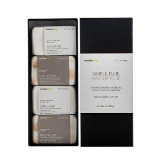 Σαπούνια Pure Ελαιολάδου με Μαστίχα σε Κασετίνα Δώρου 4×100g - mastihashop - ΚΑΛ-140