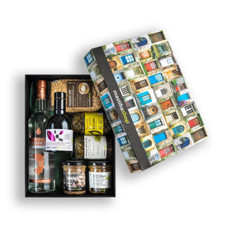 Χάρτινο Κουτί Δώρου με Ούζο Χίου και Αλμυρές Γεύσεις - mastihashop - ΔΩΡ-030